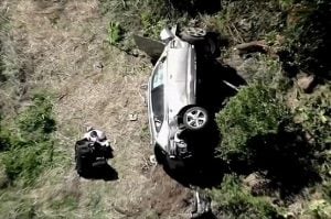 Kecelakaan, Mobil yang Dikendarai Pegolf Tiger Woods Masuk Jurang