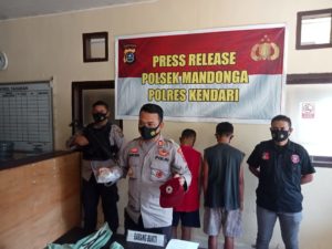 Polsek Mandonga Tangkap Dua Pelaku Pengrusakan Mobil Anak Gubernur Sultra, Satu Tersangka Masih DPO