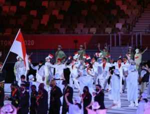 Begini Penampilan Kontingen Indonesia di Pembukaan Olimpiade Tokyo 2020