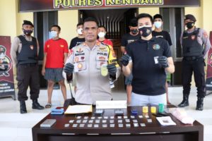Polres Kendari Bekuk Lima Pengedar Sabu-sabu dan Tembakau Sintetis
