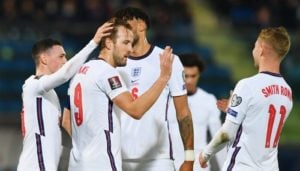 Menang 10-0, Inggris Dipastikan Lolos ke Piala Dunia 2022