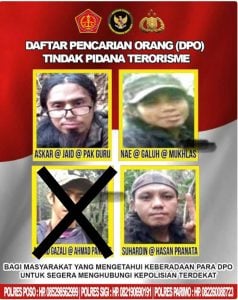 Satu DPO Teroris Poso Tewas Ditembak Satgas Madago Raya