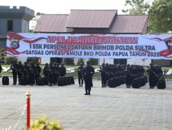 Satu SSK Brimobda Polda Sultra Dikirim Ke Papua, Ini Pesan Kapolda Sultra