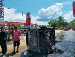 Mobil Berisi Jerigen Terbakar Hebat di Depan SPBU Martandu, Begini Kronologinya