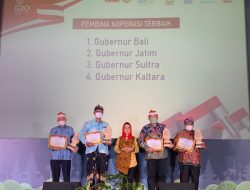Gubernur Sultra Raih Penghargaan Pembina Koperasi Terbaik di Indonesia