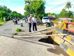 Setelah Jembatan Rampoang, Kini Jembatan Cilallang di Poros Trans Sulawesi Amblas