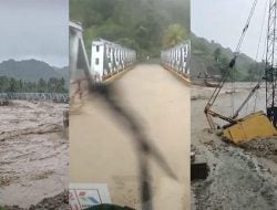 Jembatan Tobo di Trans Majene-Mamuju Terancam Putus Akibat Banjir