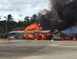 5 Kios di Pelabuhan Sawaea Konkep Ludes Dilalap Api, Kapolresta: Penyebab Kebakaran Masih Diselidiki