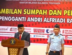 Kakanwil Kemenkumham Sultra Lantik Notaris Penganti Andri Alfriadi Rachman, Ini Pesannya