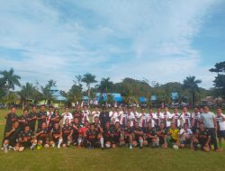 Pemkab Konawe dan Pemkab Koltim Gelar Laga Sepak Bola Persahabatan di Lapangan Lalolae