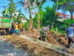 Ciptakan Lingkungan Bersih, Asri, dan Sejuk, Pemerintah Kelurahan Pondambea, TNI/Polri dan Masyarakat Gelar Kerja Bakti