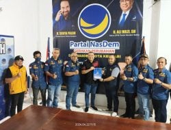 Galang Koalisi Pilwali, Calon Wali Kota Kendari Aksan Jaya Putra Ambil Formulir di Partai Nasdem Kota Kendari