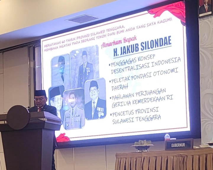 HUT Provinsi Sultra Ke 60, Pj Gubernur Heningkan Cipta Untuk Almarhum H Jakub Silondae Selaku Salah Satu Pejuang Kemerdekaan RI dan Pencetus Provinsi Sulawesi Tenggara