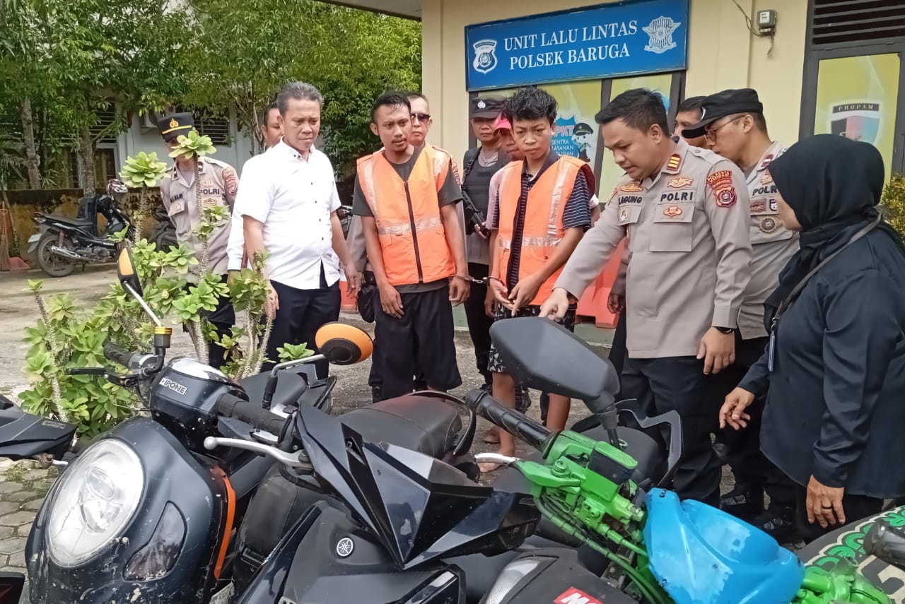 Polsek Baruga Bekuk 2 Pelaku Curanmor di Kota Kendari Serta Menyita 18 Unit Sepeda Motor Hasil Curian