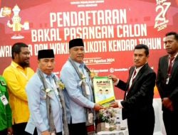 Pasangan Kendari Bisa, Aksan Jaya Putra dan Andi Sulolipu Resmi Daftar di KPU Kota Kendari