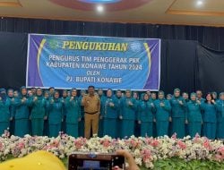 Kukuhkan Pengurus Tim Penggerak PKK Konawe, Ini Harapan Pj Bupati Konawe