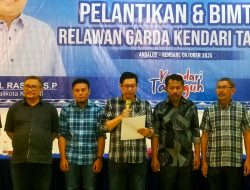 Resmi Dilantik, 6.000 Relawan Garda Kendari Tangguh Siap Bergerak Menangkan Paslon Nomor Urut 5 Rasak-Afdhal