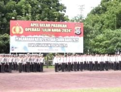 Amankan Natal dan Tahun Baru 2025, Polda Sultra Gelar Apel Pasukan Operasi Lilin Anoa Tahun 2024