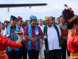 Wagub Sultra Hugua Launching Penerbangan Perdana Super Air Jet di Bandara Udara Betoambari