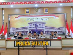 Perkuat Komunikasi Publik, Polda Sultra Ikuti Rakernis Gabungan Empat Divisi Mabes Polri Secara Virtual
