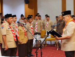 Ketua Kwartir Nasional Gerakan Pramuka Lantik Mabida dan Kwarda Sultra Masa 2024–2029