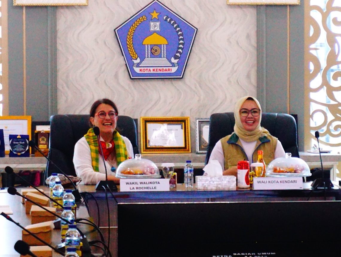 Kembali Pererat Hubungan Kerjasama Antar Kota, Wali Kota Kendari Sambut Kehadiran Wakil Wali Kota La Rochelle di Kendari