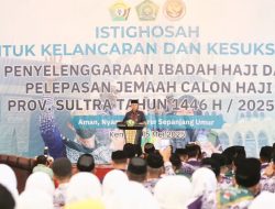 Berikan Uang Saku dan Jaminan Biaya Kesehatan, Gubernur Sultra Andi Sumangerukka Lepas 2.018 Jamaah Calon Haji