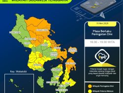 BMKG Sultra: Waspada Potensi Cuaca Ekstrem dan Bencana Hidrometeorologi Mulai 19 Mei hingga 23 Mei 2025