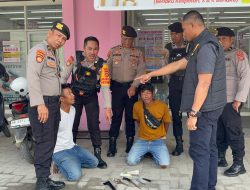 Bawa Senjata Tajam, Dua Tukang Parkir di Kendari Diamankan Personel Satgas Preventif Ops Pekat Anoa 2025